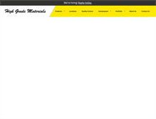 Tablet Screenshot of highgradematerials.com